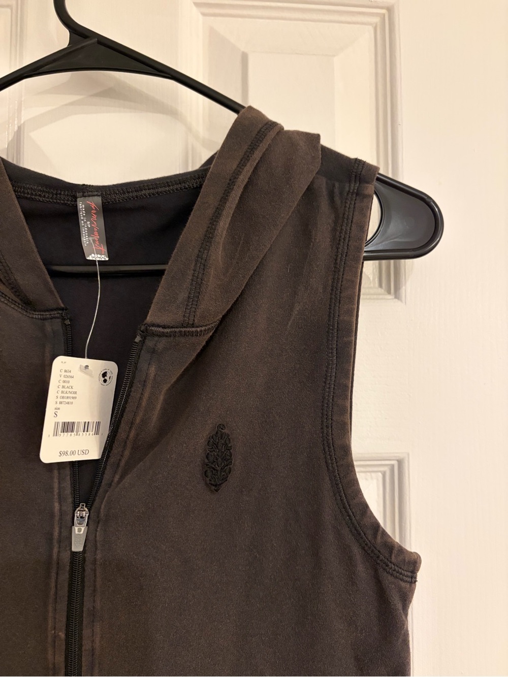 Free People Movement Hot Shot Hooded Skortsy Dress Washed Black NWT Small - Picture 10 of 11